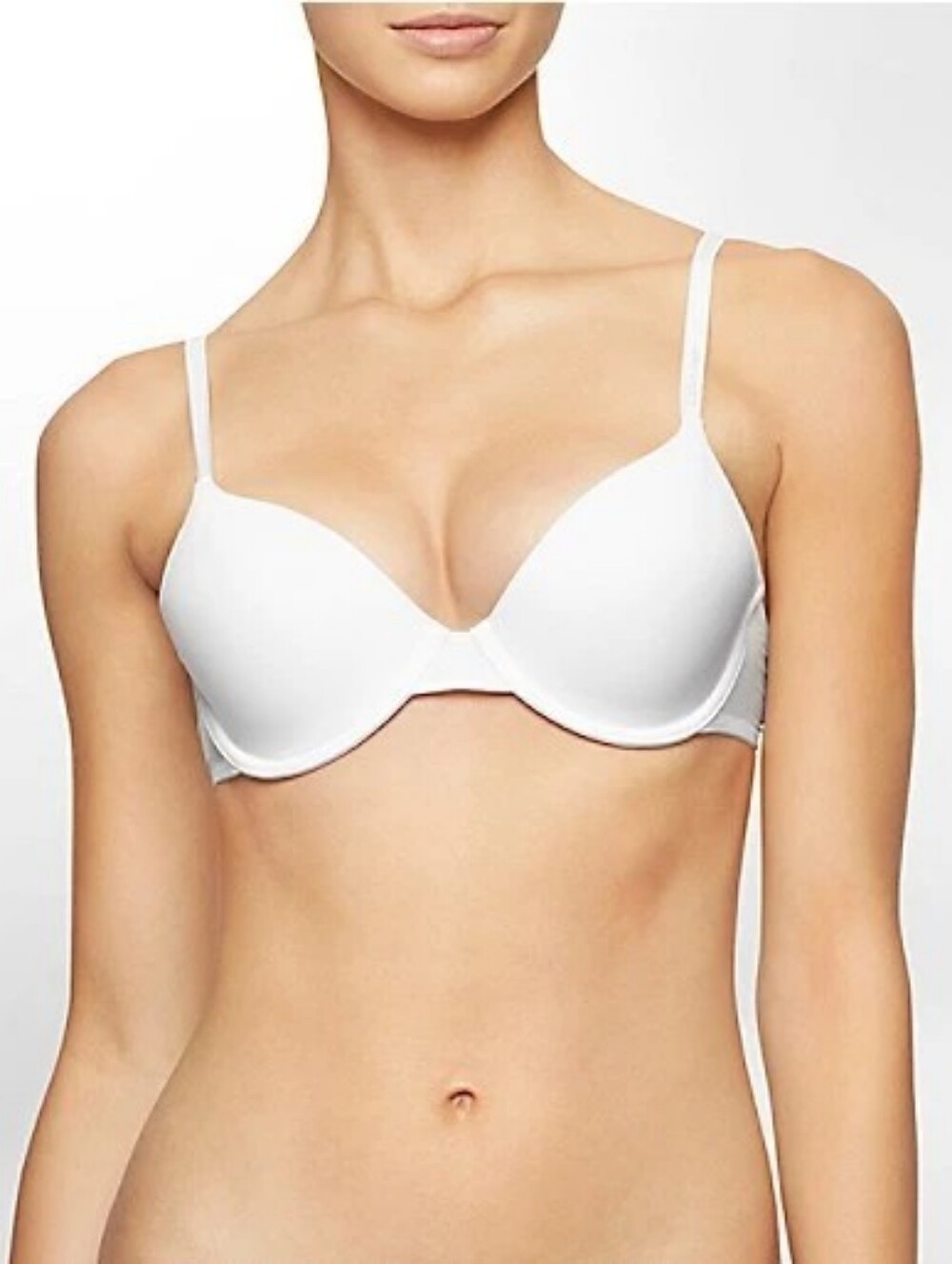 Calvin Klein 38 C Perfectly Fit Full Coverage White Lightly Padded Underwire Bra